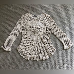 Venice Blue Crocheted Top